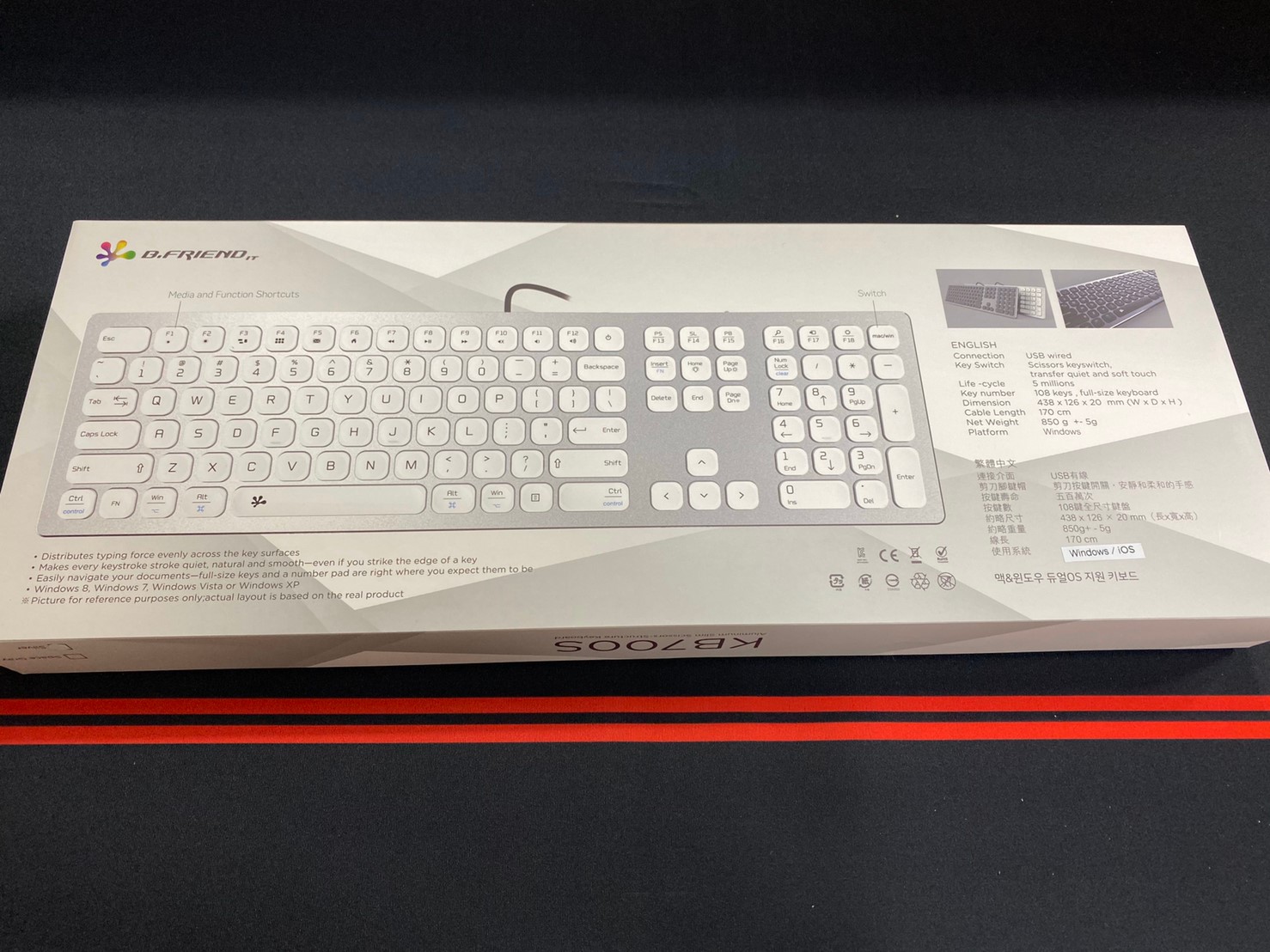 kb700s,辦公鍵盤,靜音,薄,輕,鋁合金,質感,時尚,PC